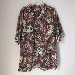 Imprints Printed Button Down Top